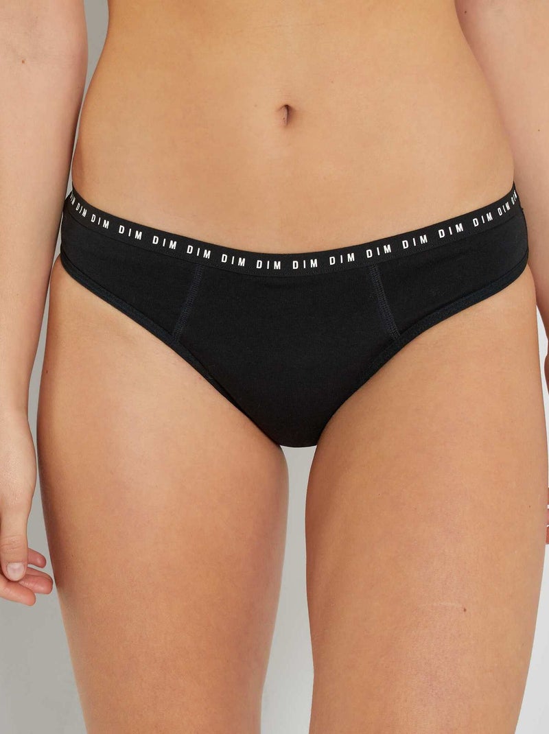 Braguita menstrual flujo medio 'DIM' Protect negro - Kiabi