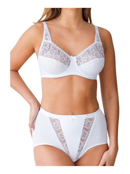 Braguita moldeadora con control de abdomen y detalles de tul bordado - Afibel - Kiabi
