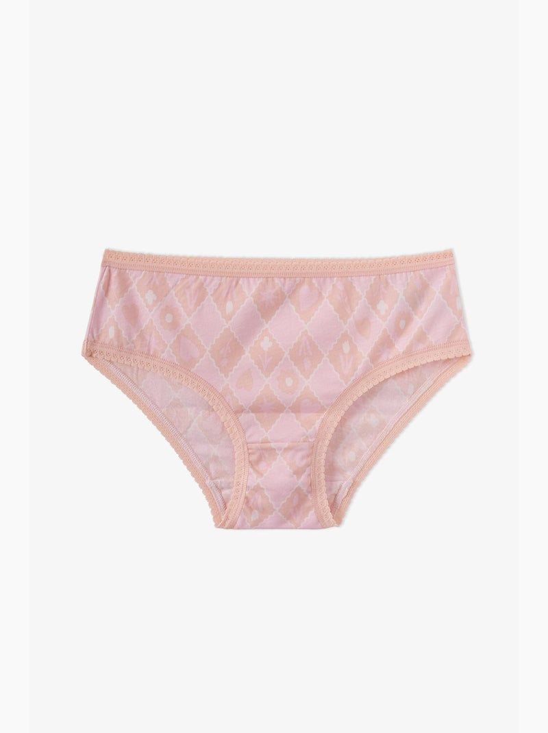 Braguita niña princess print floral de algodón penti Rosa - Kiabi