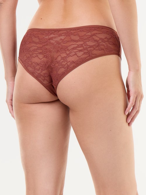 Braguita tipo short de encaje bimaterial - Kiabi