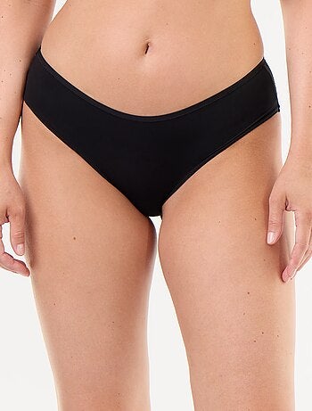 Braguita tipo short de encaje bimaterial