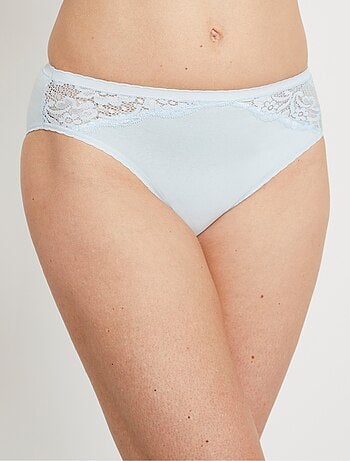 Braguitas altas de encaje de algodón - pack de 3 - Afibel