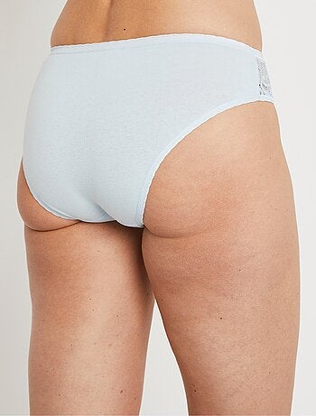 Braguitas altas de encaje de algodón - pack de 3 - Afibel