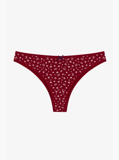 Braguitas brasileñas con estampado de lazo snow cute 3 unidades penti - Kiabi Braguitas brasileñas con estampado de lazo snow cute 3 unidades penti - Kiabi