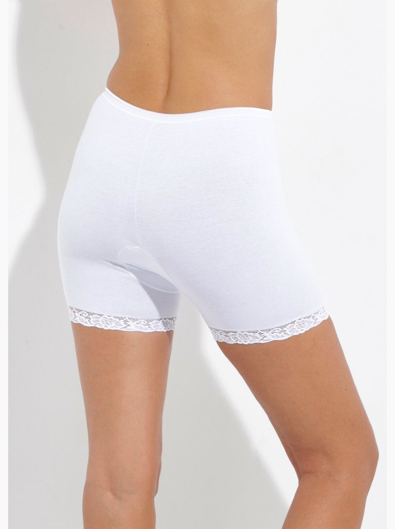 Braguitas cortas segunda piel - pack de 2 - Afibel Blanco - Kiabi