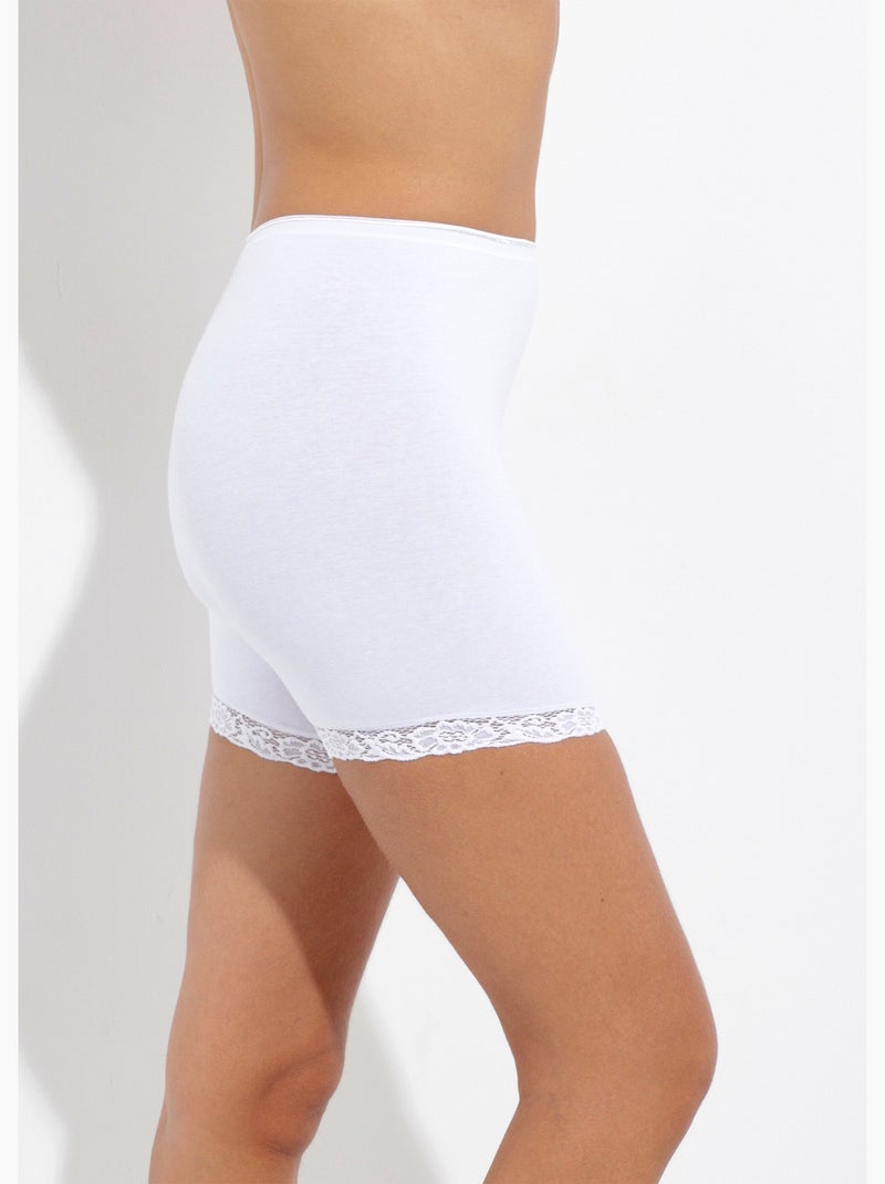 Braguitas cortas segunda piel - pack de 2 - Afibel Blanco - Kiabi