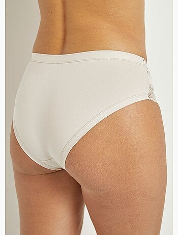 Braguitas de algodón con inserciones de encaje - AFIBEL