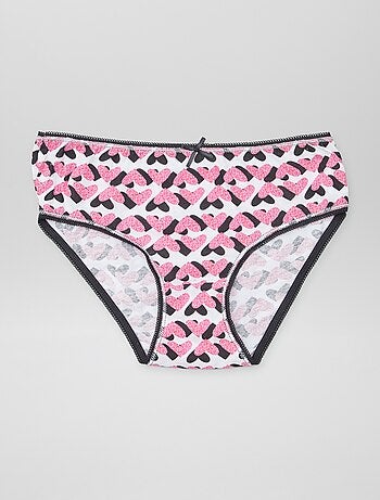 Braguitas de algodón estampadas - pack de 5