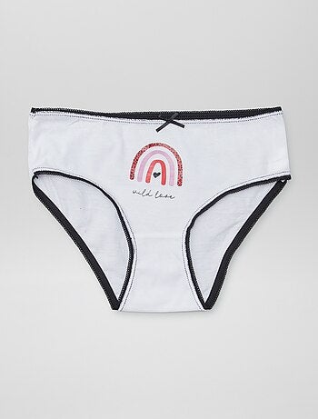 Braguitas de algodón estampadas - pack de 5