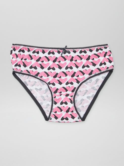 Braguitas de algodón estampadas - pack de 5 - Kiabi