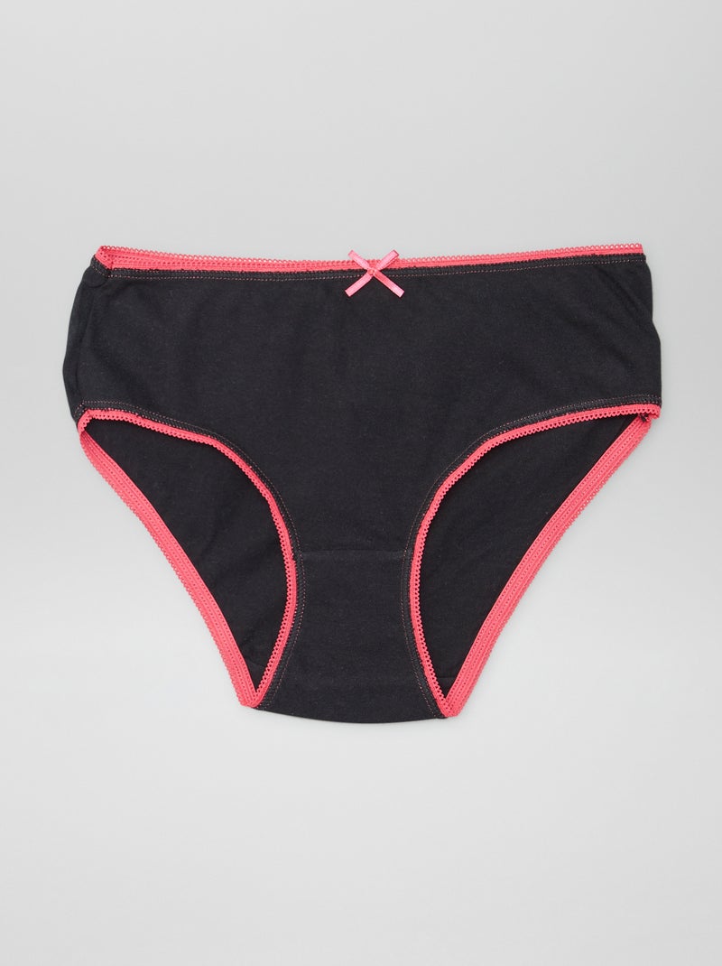 Braguitas de algodón estampadas - pack de 5 ROSA - Kiabi