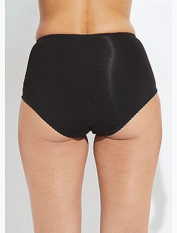 Braguitas de encaje de algodón elástico de cintura alta - Afibel