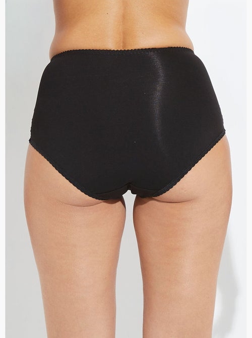 Braguitas de encaje de algodón elástico de cintura alta - Afibel - Kiabi