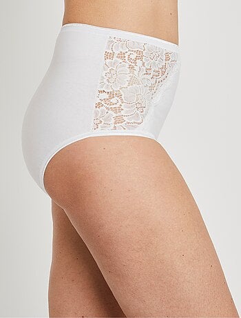 Braguitas de encaje de talle alto - pack de 2 - Afibel