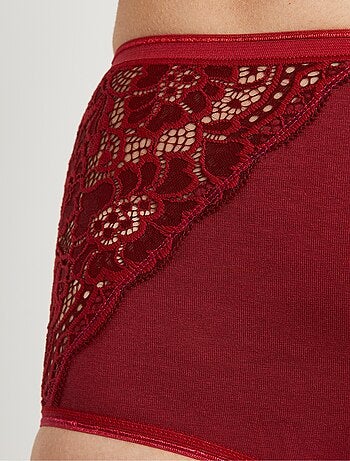 Braguitas de encaje de talle alto - pack de 2 - Afibel