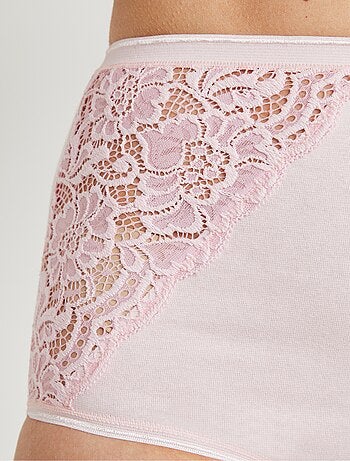 Braguitas de encaje de talle alto - pack de 2 - Afibel