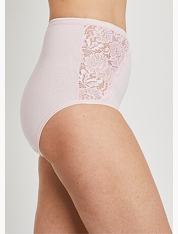 Braguitas de encaje de talle alto - pack de 2 - Afibel