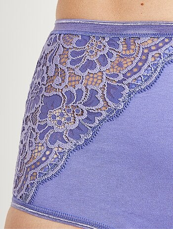 Braguitas de encaje de talle alto - pack de 2 - Afibel