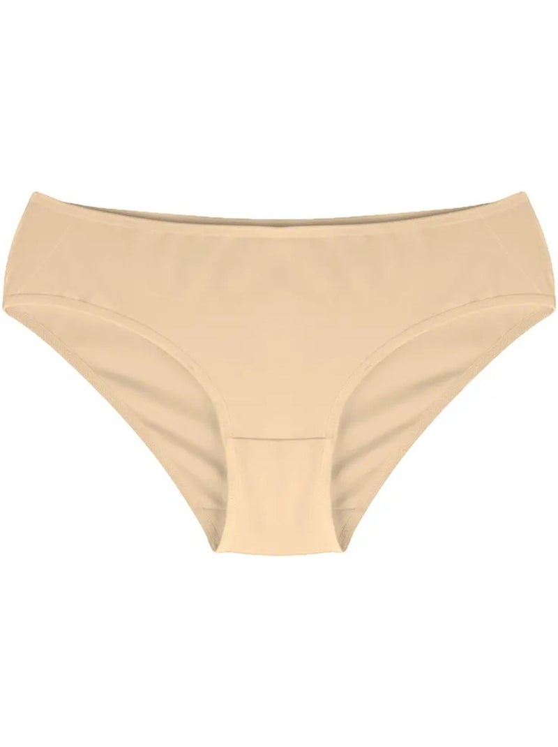 Braguitas de punto jersey de algodón de tiro bajo, pack de 3 penti Beige arcilla - Kiabi