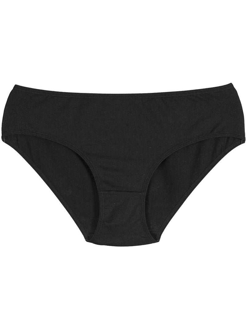 Braguitas de punto jersey de algodón de tiro bajo, pack de 3 penti Blanco Beige Negro - Kiabi