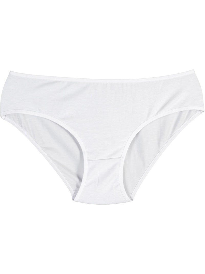 Braguitas de punto jersey de algodón de tiro bajo, pack de 3 penti Blanco Beige Negro - Kiabi