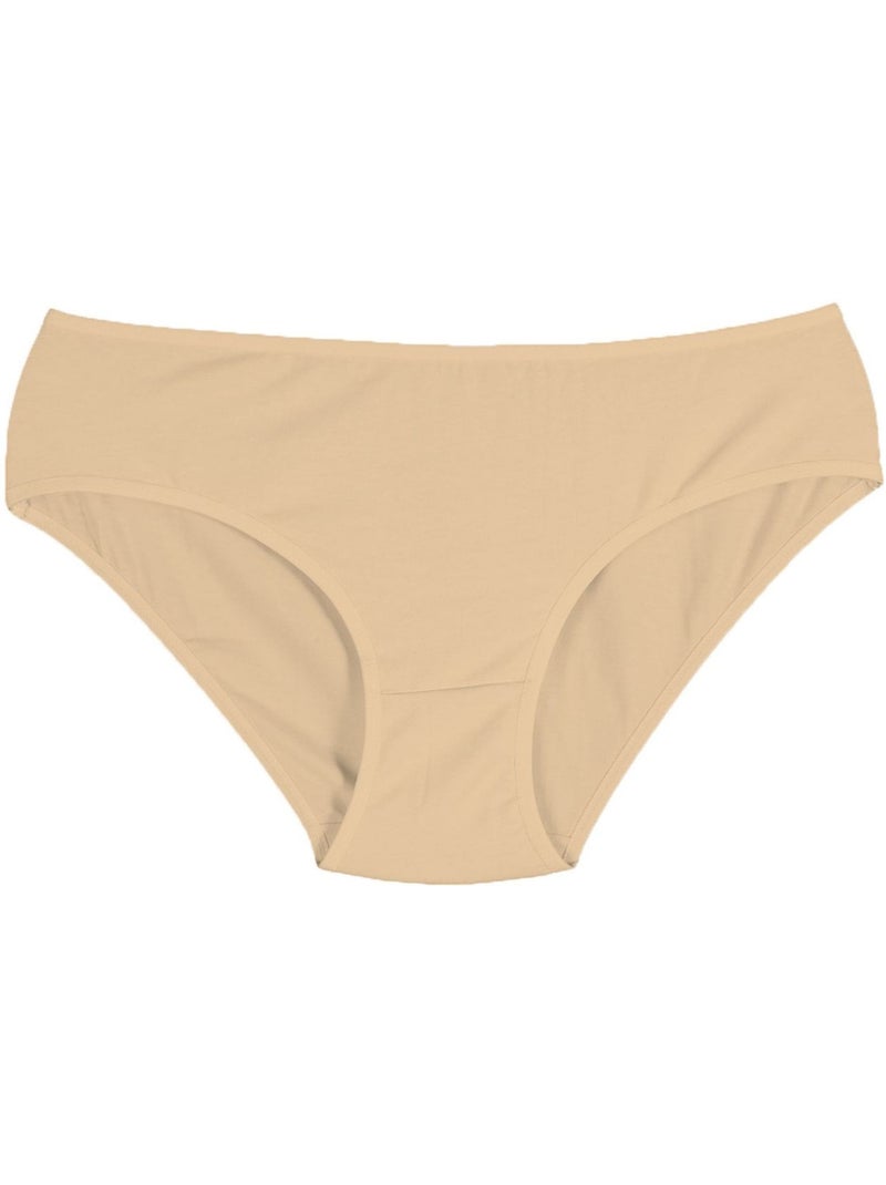 Braguitas de punto jersey de algodón de tiro bajo, pack de 3 penti Blanco Beige Negro - Kiabi
