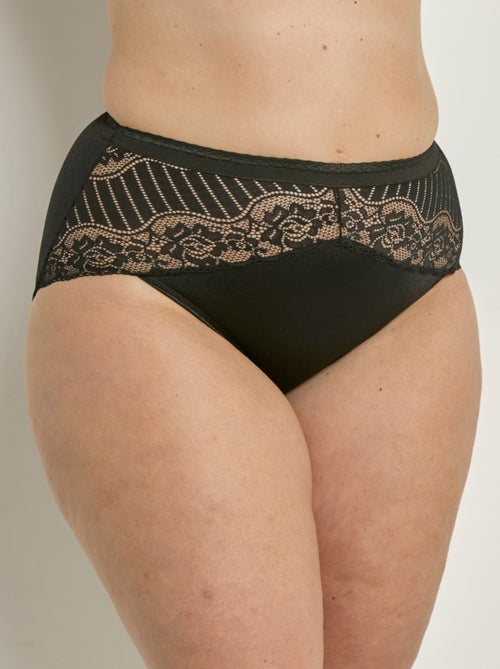Braguitas envolventes de encaje de talle alto - pack de 2 - Afibel - Kiabi
