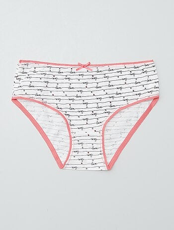 Braguitas estampadas de algodón - pack de 3