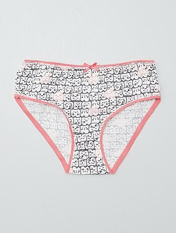 Braguitas estampadas de algodón - pack de 3