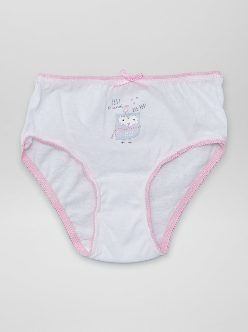 Braguitas estampadas de algodón - pack de 3 PURPURA - Kiabi