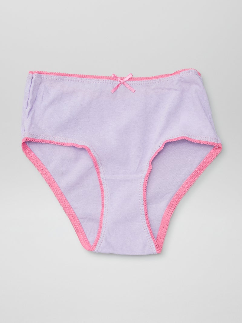 Braguitas estampadas de algodón - pack de 3 PURPURA - Kiabi
