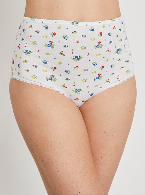 Braguitas estampadas talle alto - pack de 4 - afibel - Kiabi Braguitas estampadas talle alto - pack de 4 - afibel - Kiabi