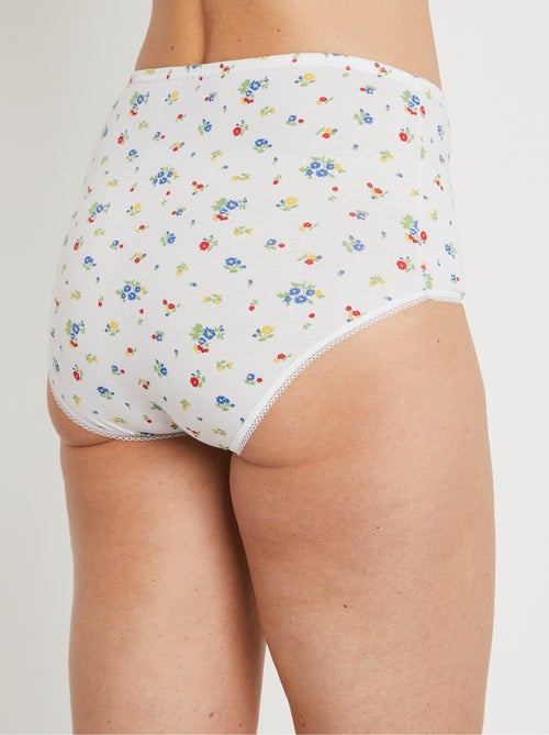 Braguitas estampadas talle alto - pack de 4 - afibel - Kiabi Braguitas estampadas talle alto - pack de 4 - afibel - Kiabi