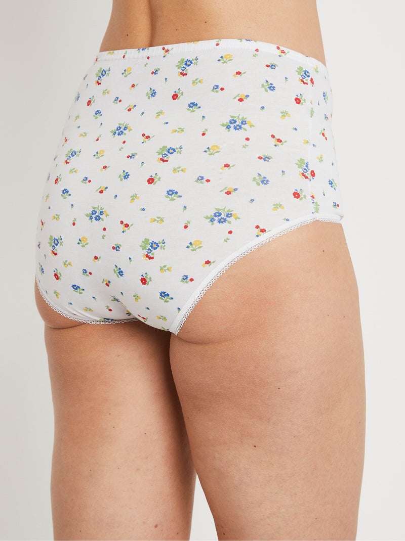 Braguitas estampadas talle alto - pack de 4 - afibel Multicolor - Kiabi