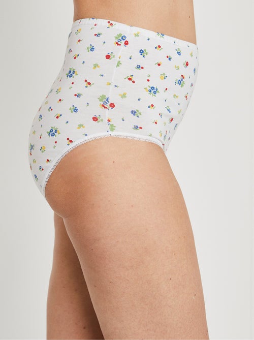 Braguitas estampadas talle alto - pack de 4 - afibel - Kiabi Braguitas estampadas talle alto - pack de 4 - afibel - Kiabi