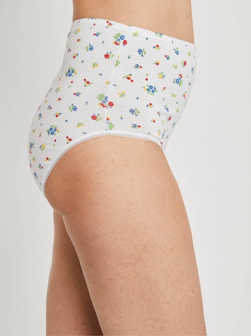 Braguitas estampadas talle alto - pack de 4 - afibel Multicolor - Kiabi
