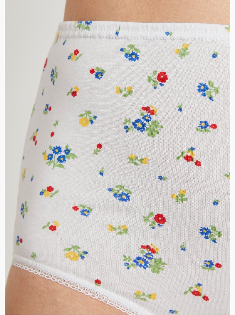 Braguitas estampadas talle alto - pack de 4 - afibel Multicolor - Kiabi