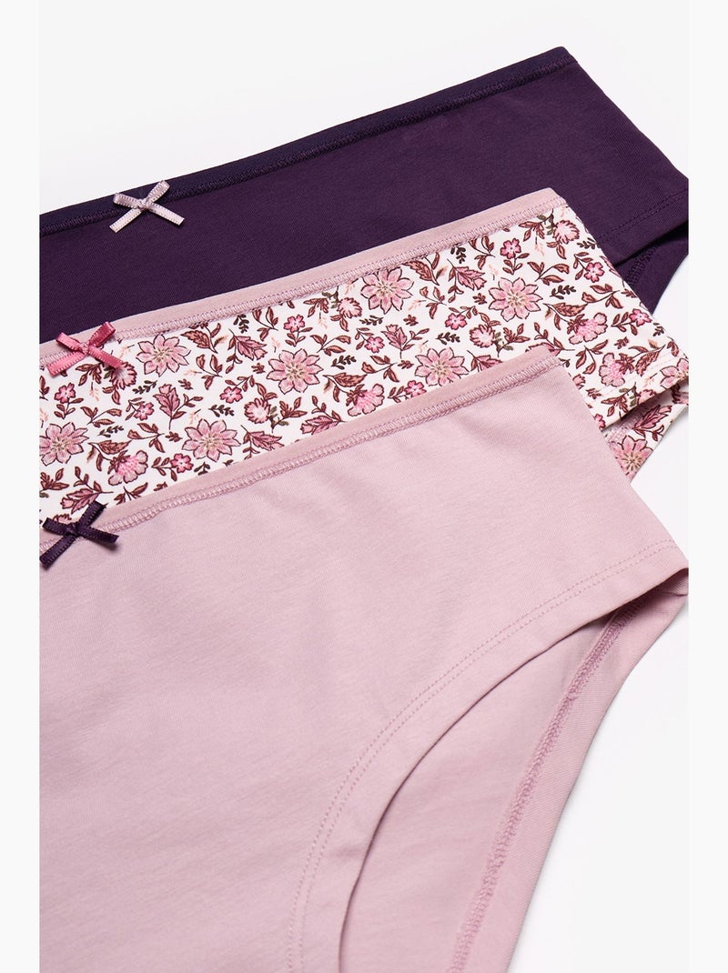 Braguitas hipster paisley 3 unidades penti Violeta/Rosa - Kiabi