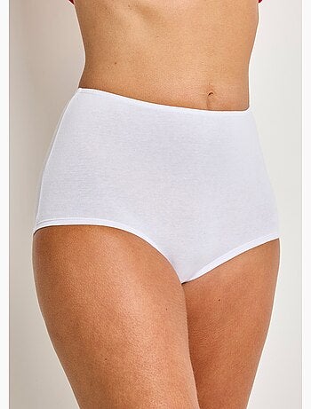 Braguitas maxi de algodón elástico de cintura alta - paquete de 3 - Afibel