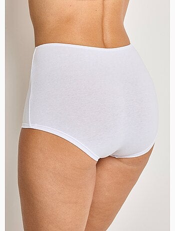 Braguitas maxi de algodón elástico de cintura alta - paquete de 3 - Afibel