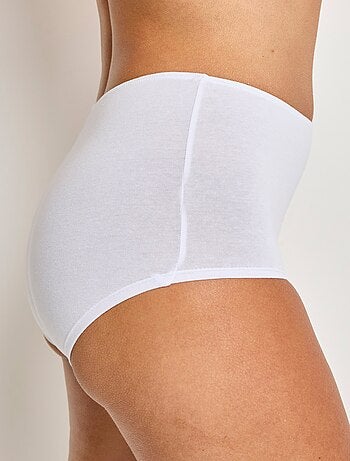 Braguitas maxi de algodón elástico de cintura alta - paquete de 3 - Afibel
