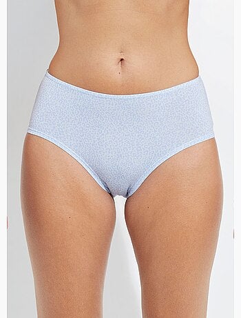 Braguitas midi de algodón elástico de cintura alta - Pack de 3 - Afibel