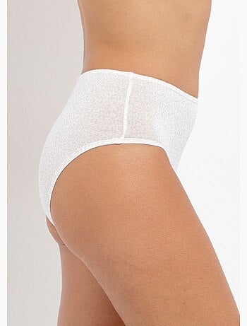 Braguitas midi de algodón elástico de cintura alta - Pack de 3 - Afibel