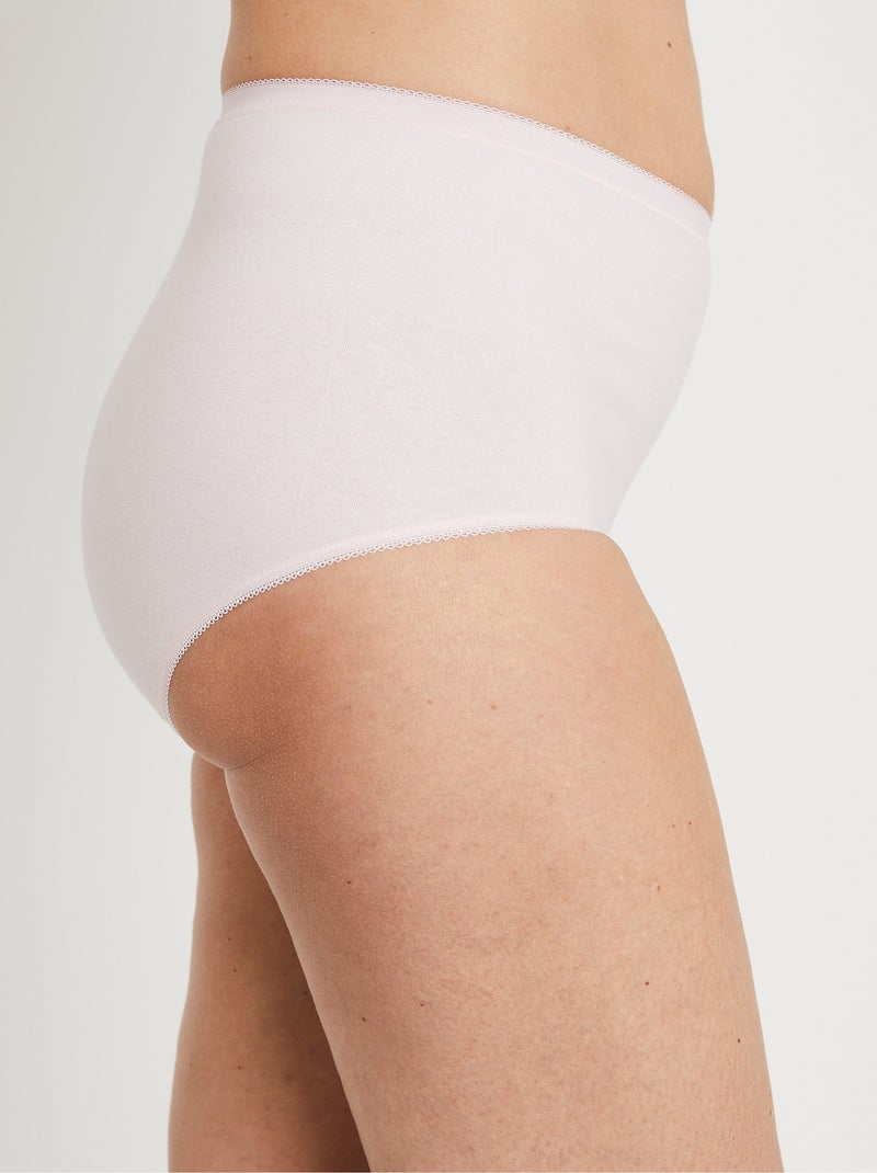 Braguitas moldeadoras de cintura alta - pack de 3 + 1 GRATIS - Afibel Rosa - Kiabi