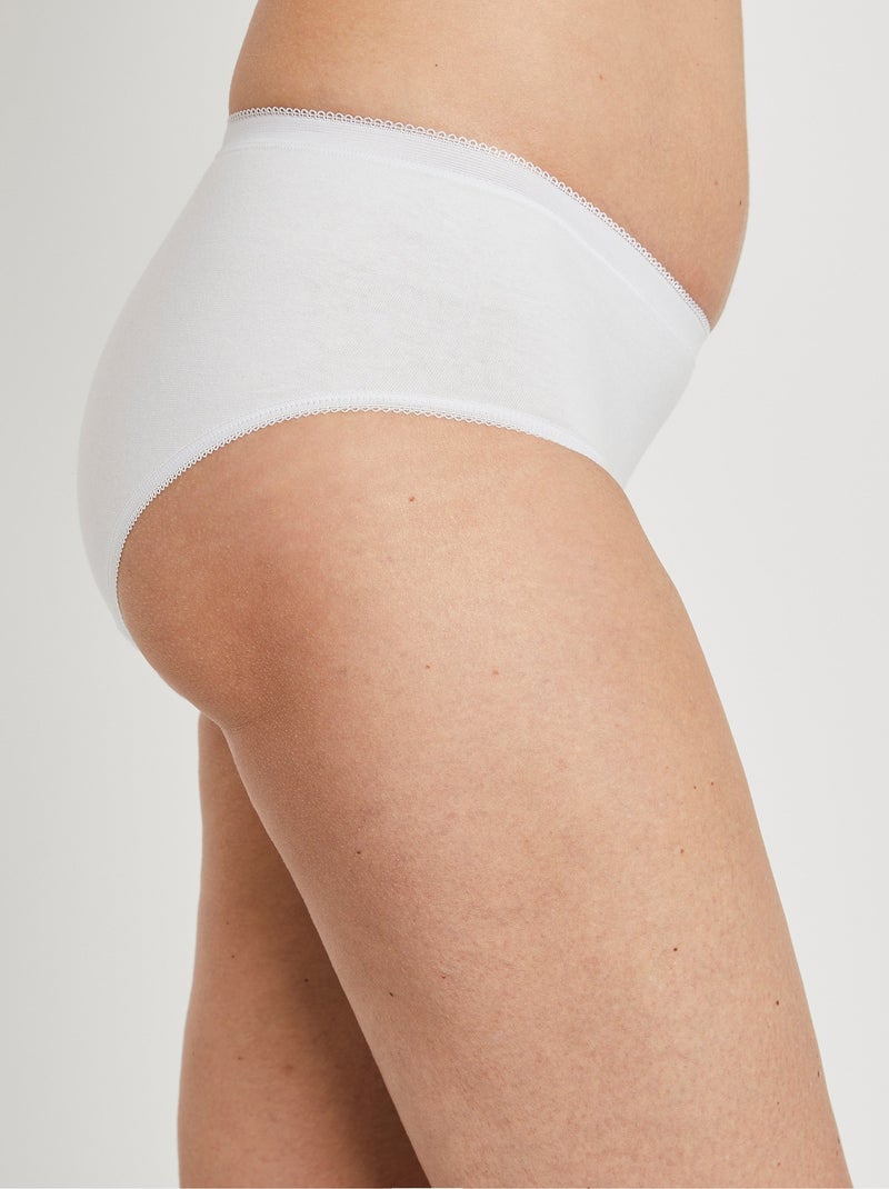 Braguitas moldeadoras de cintura normal - pack de 3 + 1 GRATIS - Afibel Blanco - Kiabi