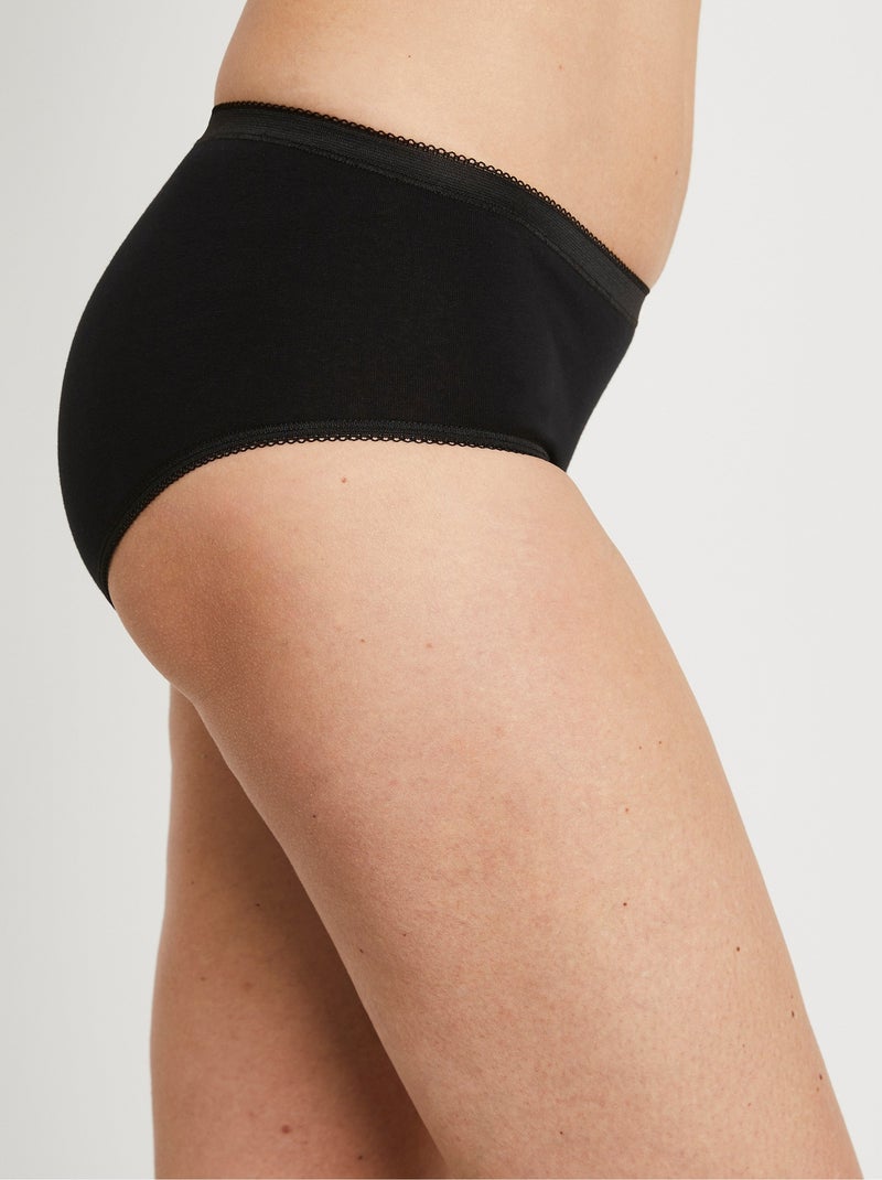Braguitas moldeadoras de cintura normal - pack de 3 + 1 GRATIS - Afibel Negro - Kiabi
