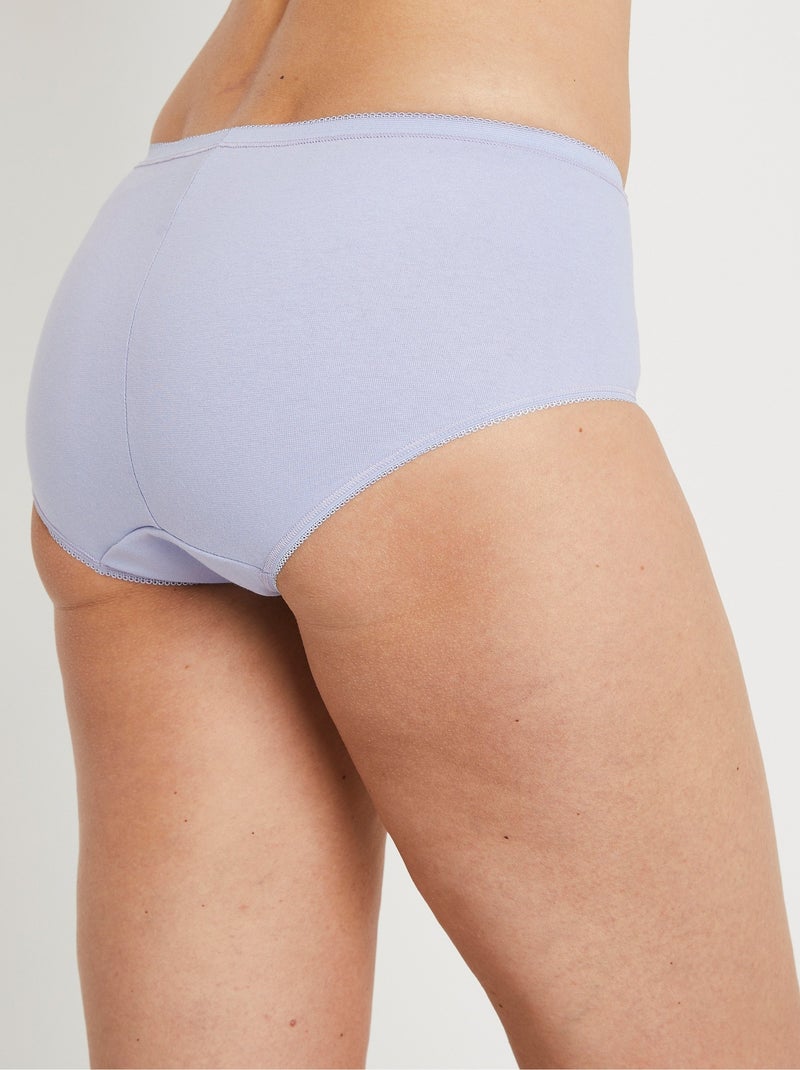 Braguitas moldeadoras de cintura normal - pack de 3 + 1 GRATIS - Afibel Violeta - Kiabi