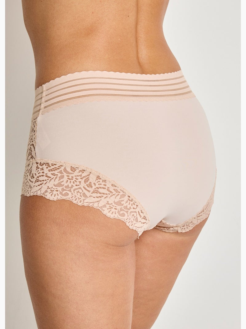 Braguitas moldeadoras de encaje de cintura alta - Afibel Beige - Kiabi