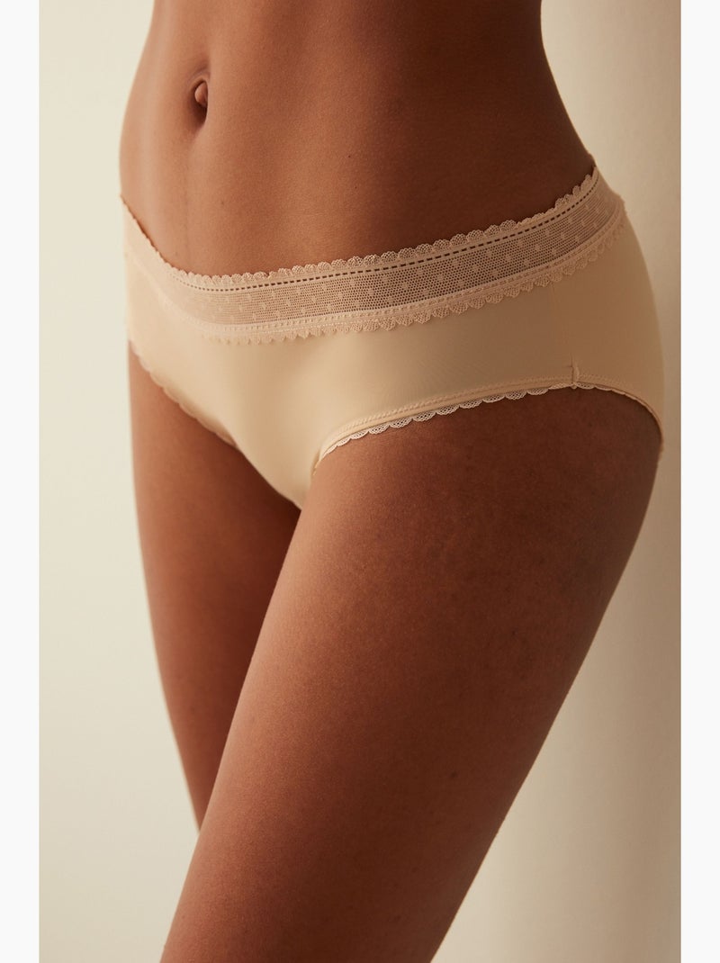 Braguitas slip ligeras y cómodas penti Beige arcilla - Kiabi