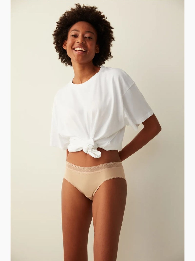 Braguitas slip ligeras y cómodas penti Beige arcilla - Kiabi